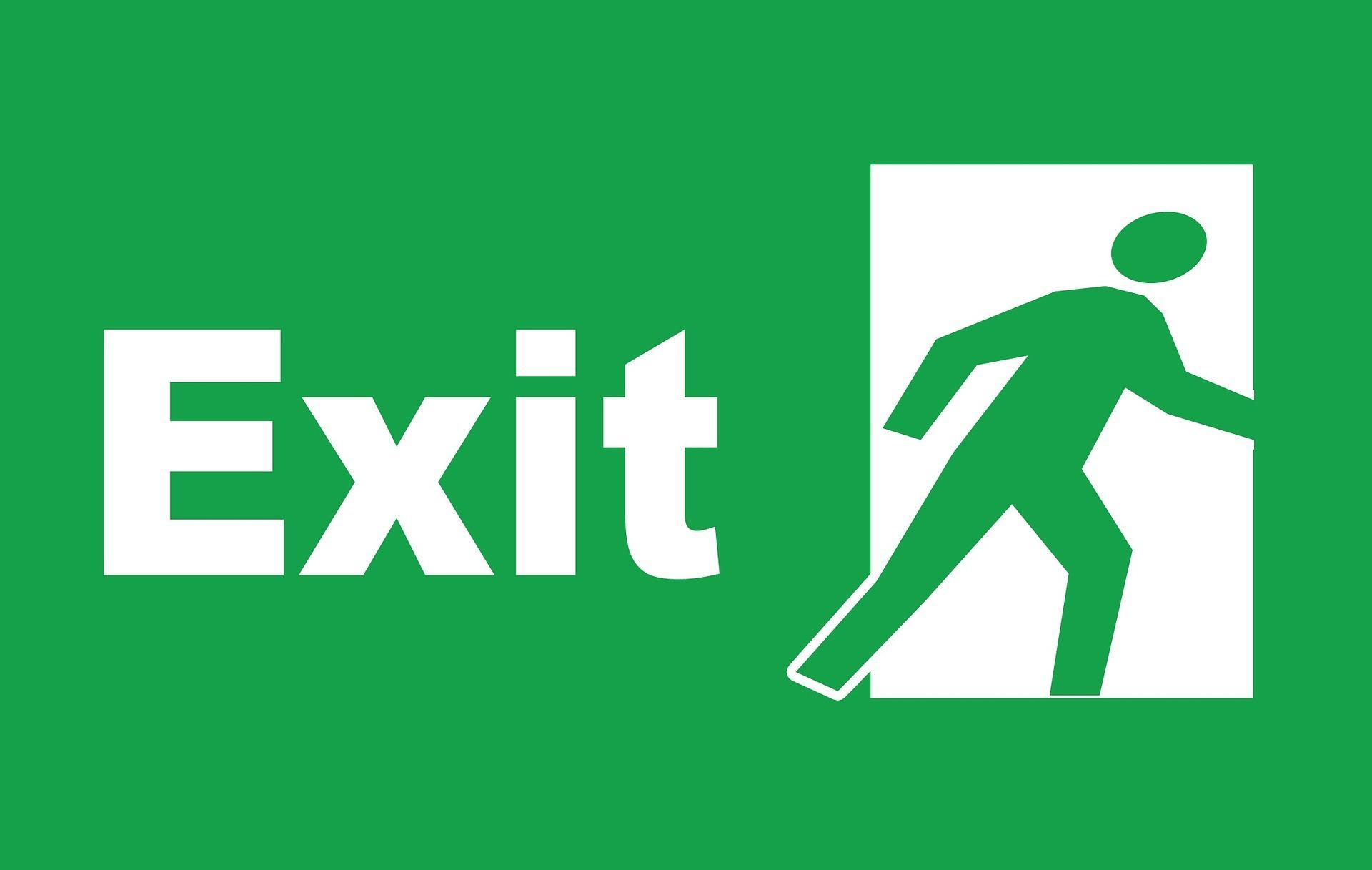 Escape exit sign