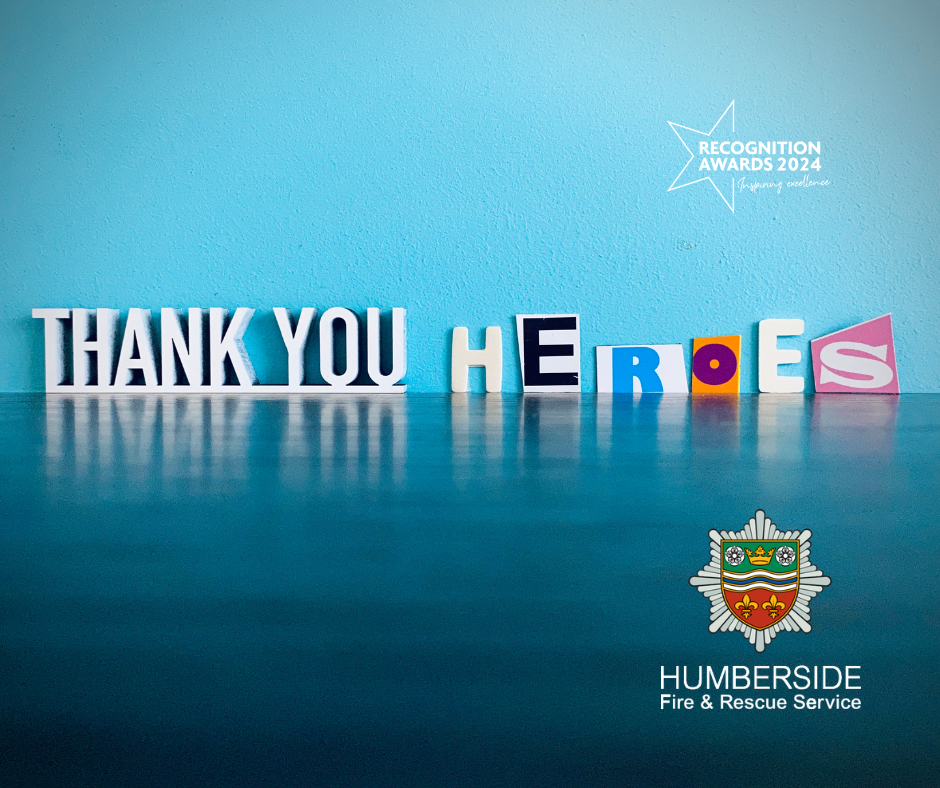 The words Thank You Heroes