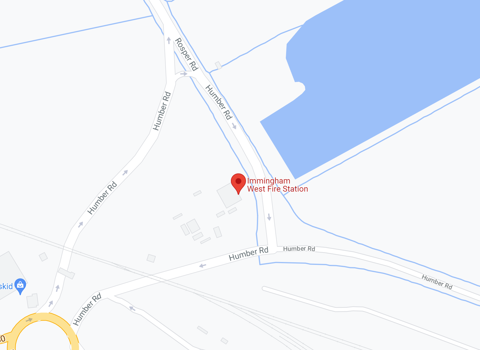 Immingham west fire station map